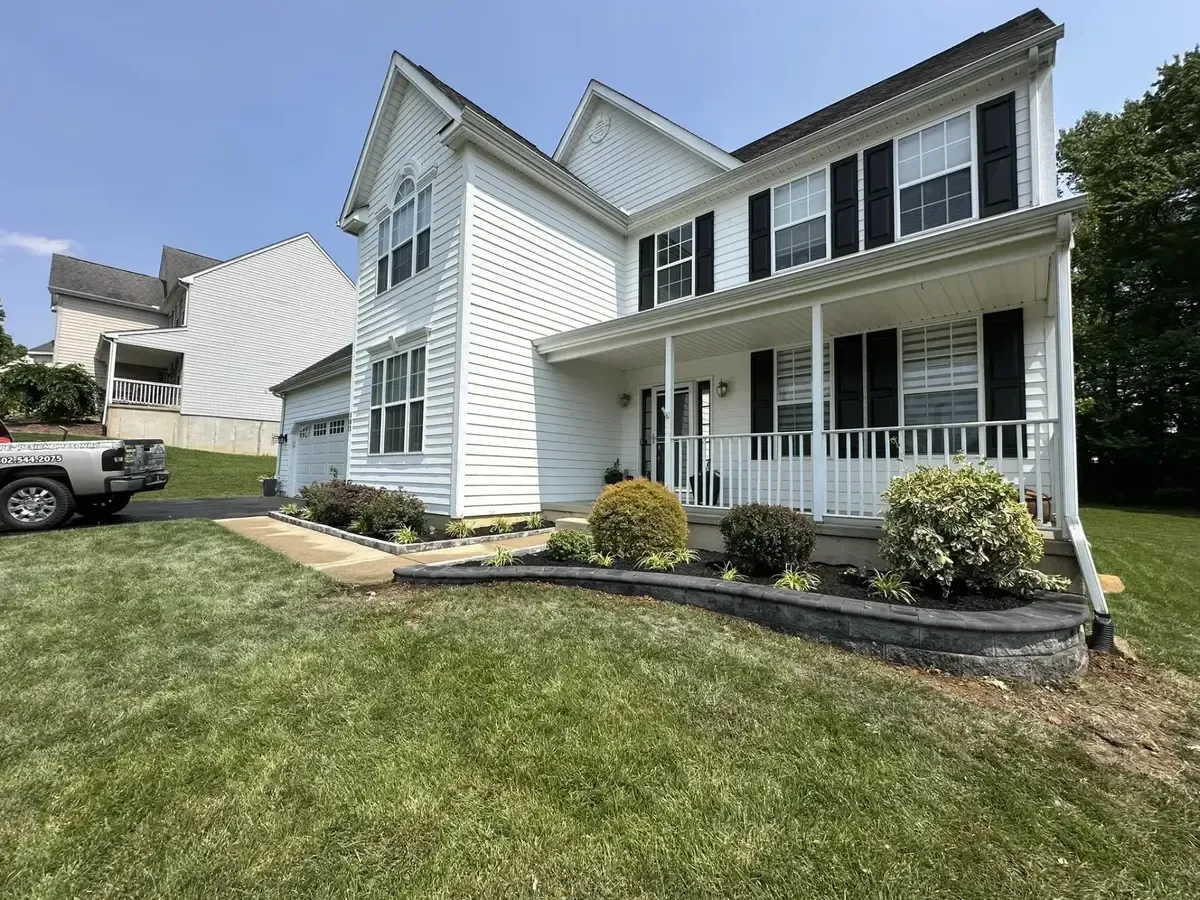 Front yard makeover with landscaping Chester County PA