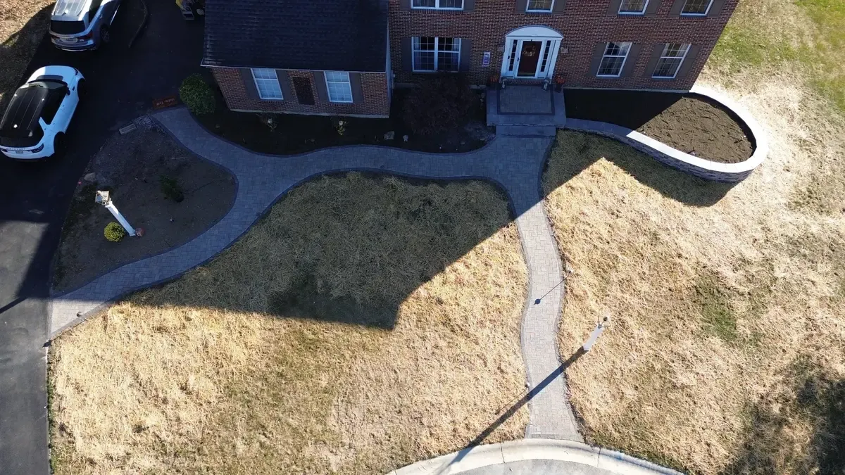 Multi-level patio with landscape lighting Chester County PA